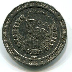 1989 Railroad Pass Casino Henderson Nevada $1 Gaming Token (b535-6)